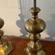 Pair of vintage bronze and brass lamps