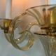 Venetian wall light in gilded Murano glass, circa 1940, set of five available.