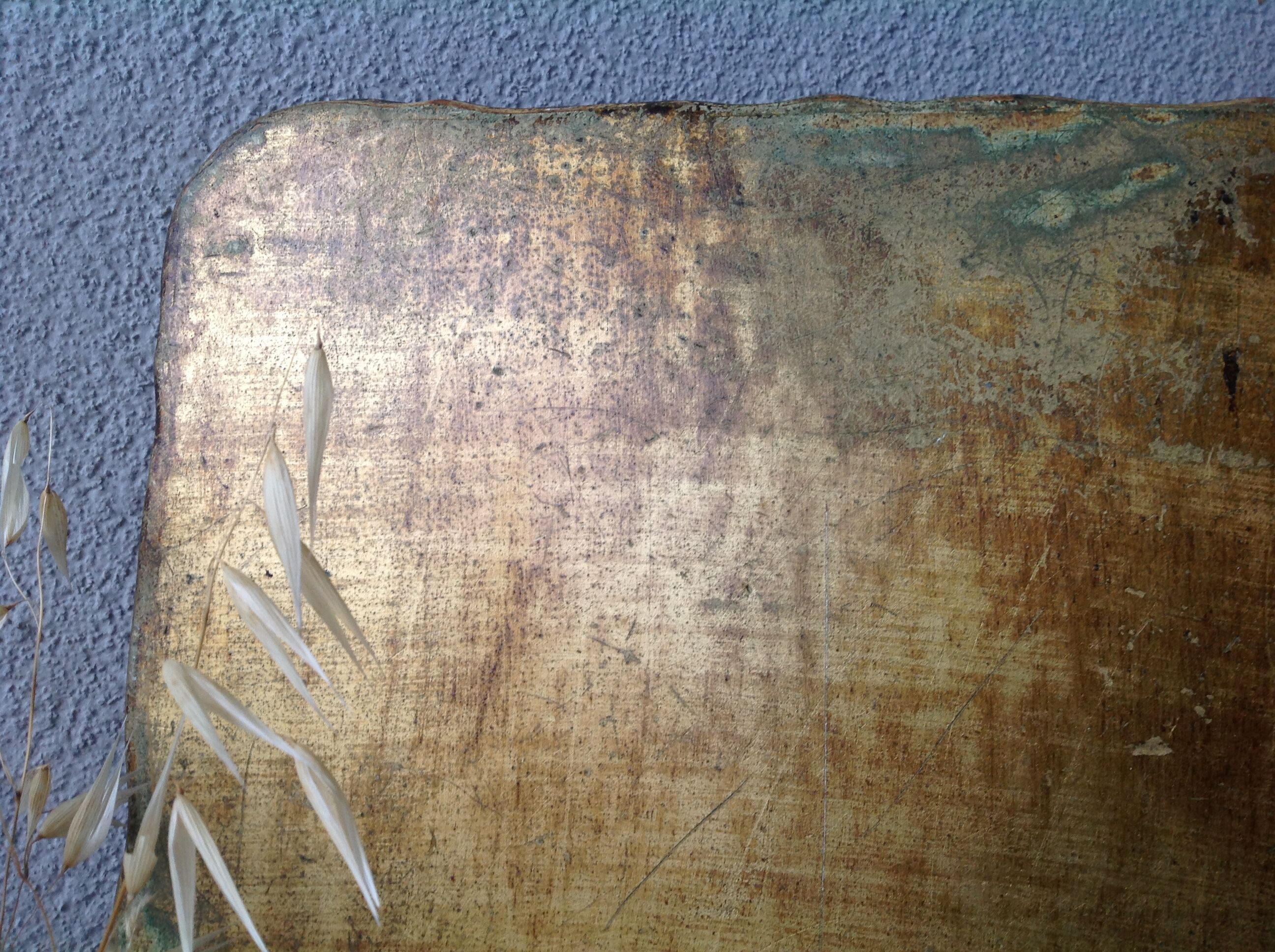 Old Florentine tray rectangle in papier-mâché