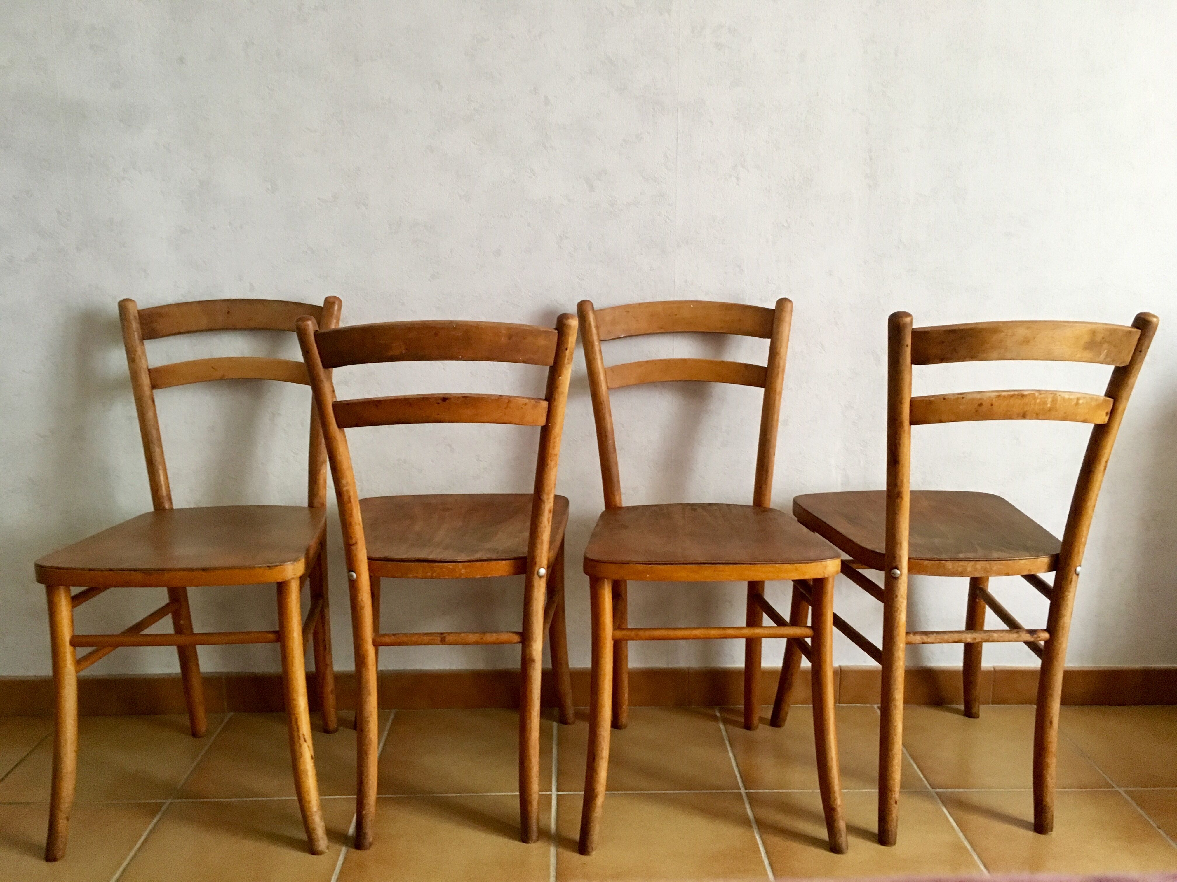 4 vintage bistro chairs
