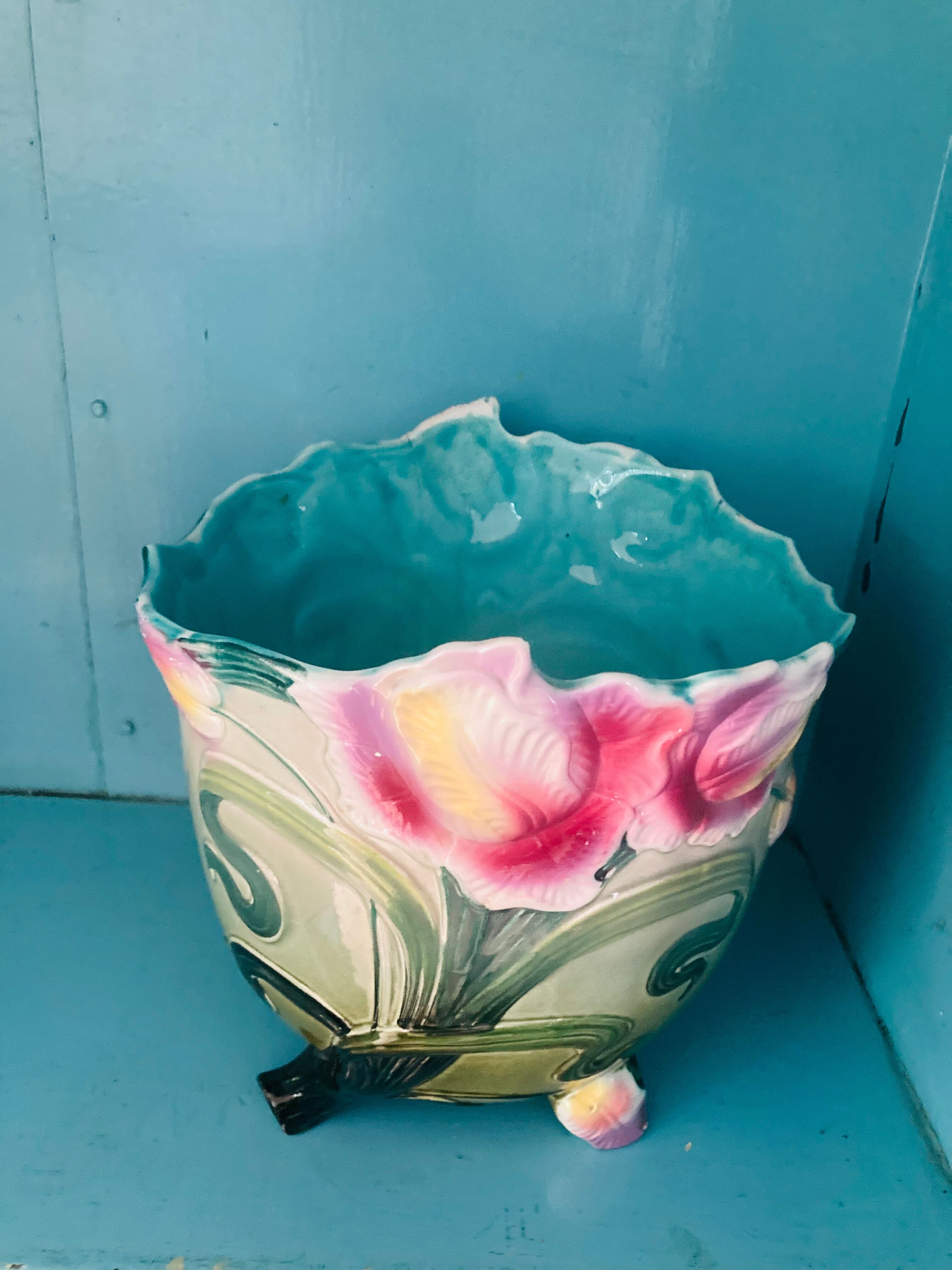 Cache pot en barbotine