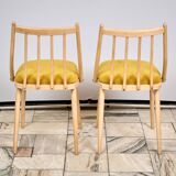 Ensemble de deux chaises vintage, Tchécoslovaquie, années 1960.