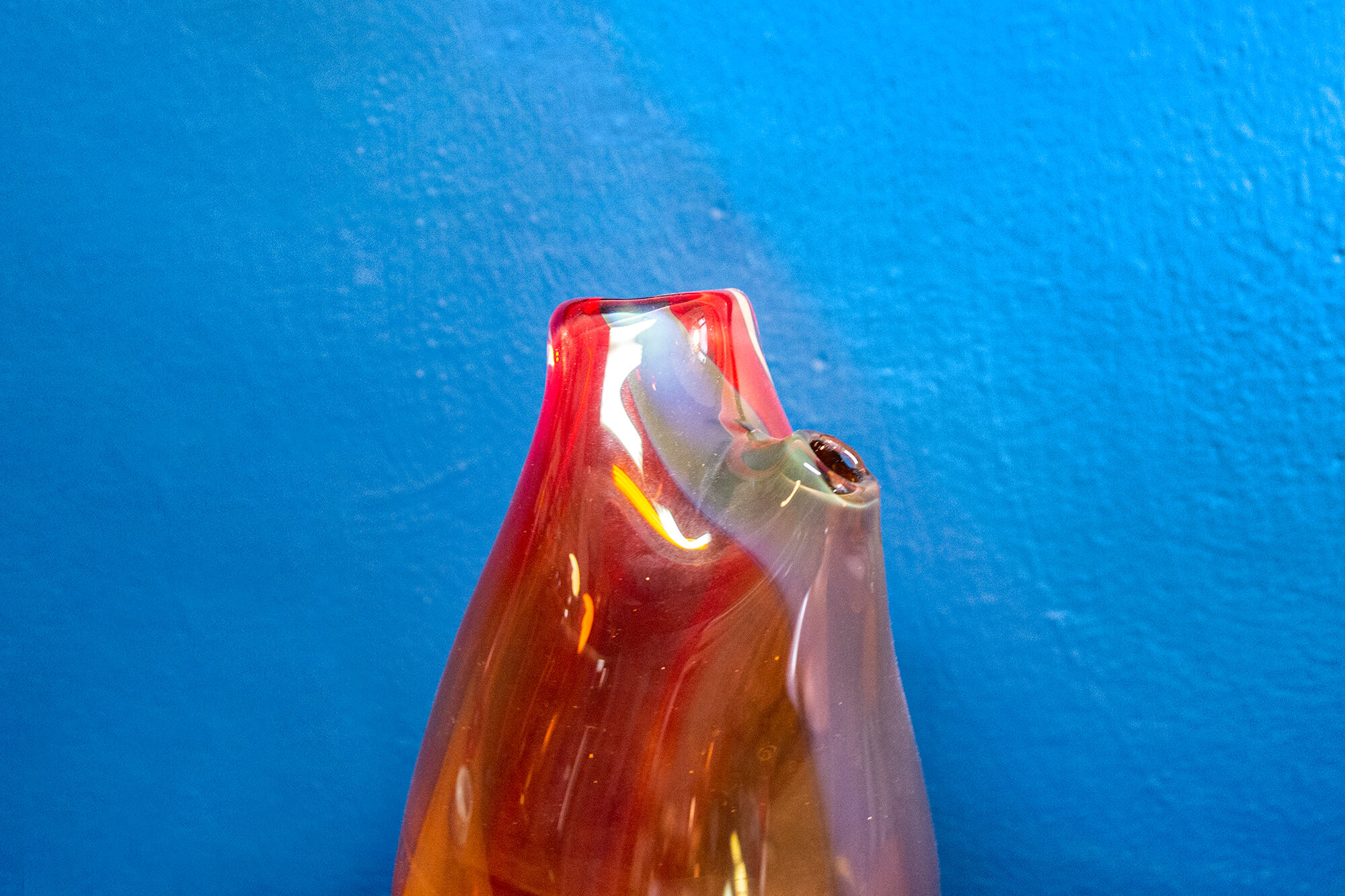 Glass vase by Gualtiero Casalegno, Italy 90s