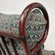 Fauteuil à oreilles en bambou de style milieu du siècle avec tabouret par Gervasoni
