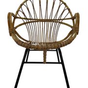 Rattan chair by Dirk van Sliedregt Rohe Noordwolde 1960 in the Netherlands