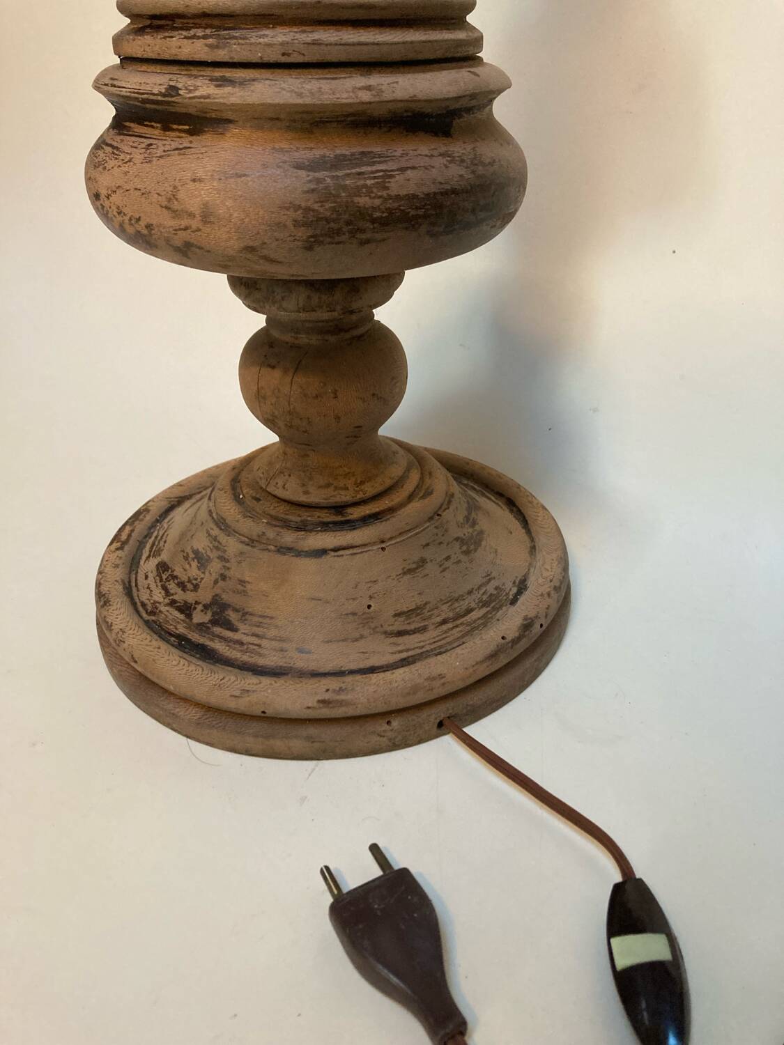 Large wooden lamp base