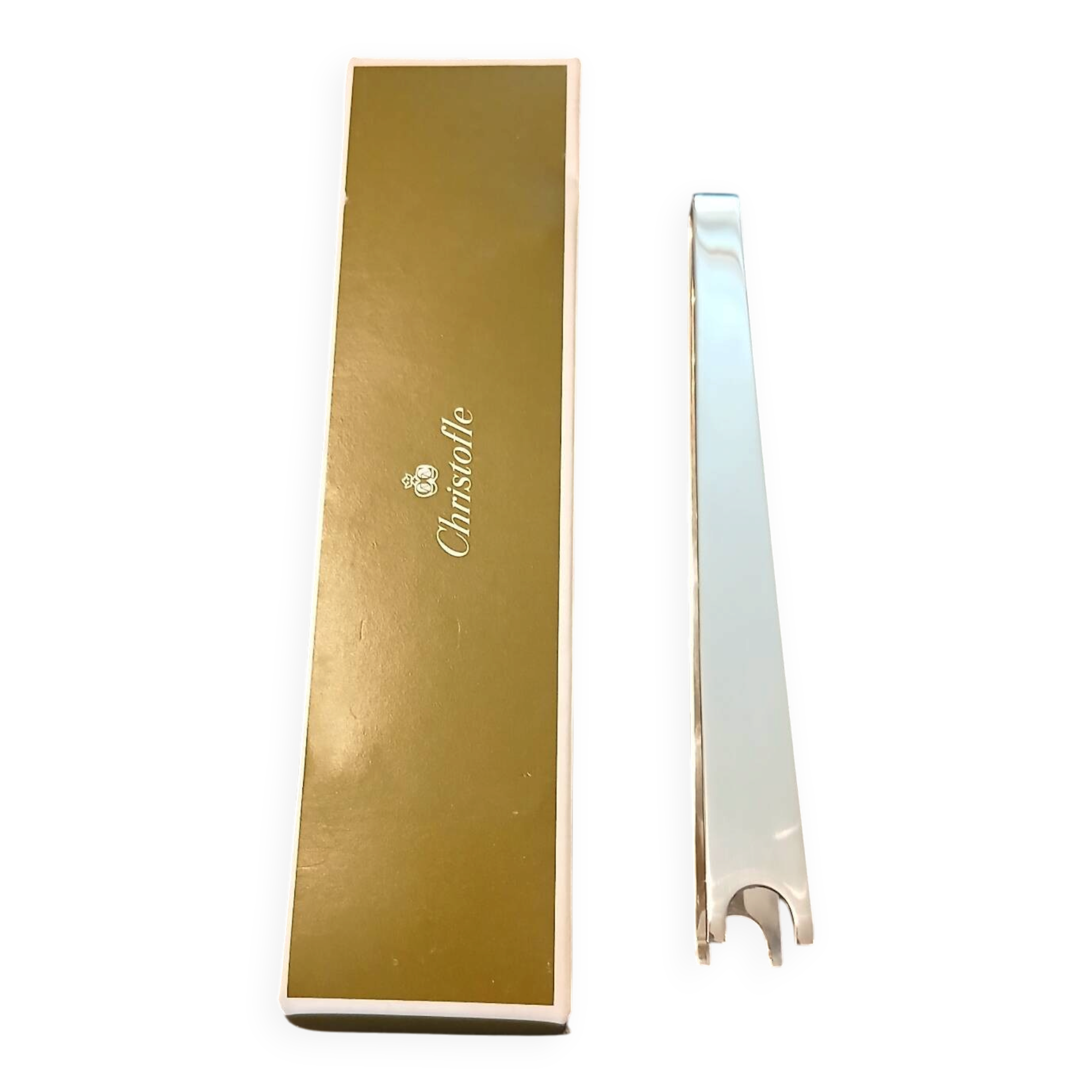 Christofle Sabattini large ice tongs silver-plated metal
