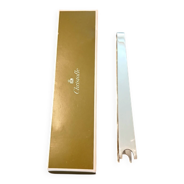 Christofle Sabattini large ice tongs silver-plated metal