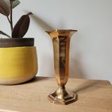 Vase laiton hexagonale forme trompette