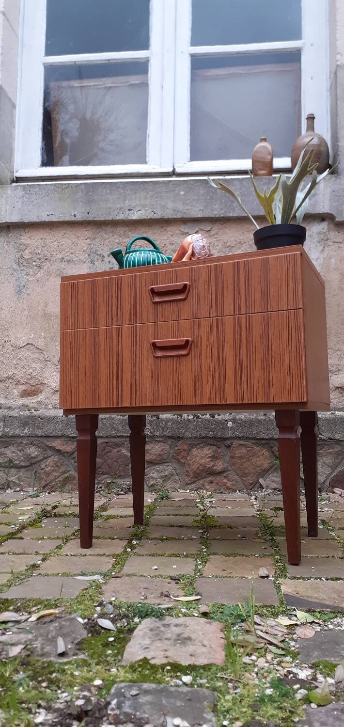 70s Scandinavian style bedside table