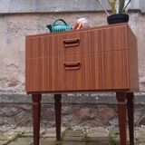 Table de chevet année 70 style scandinave