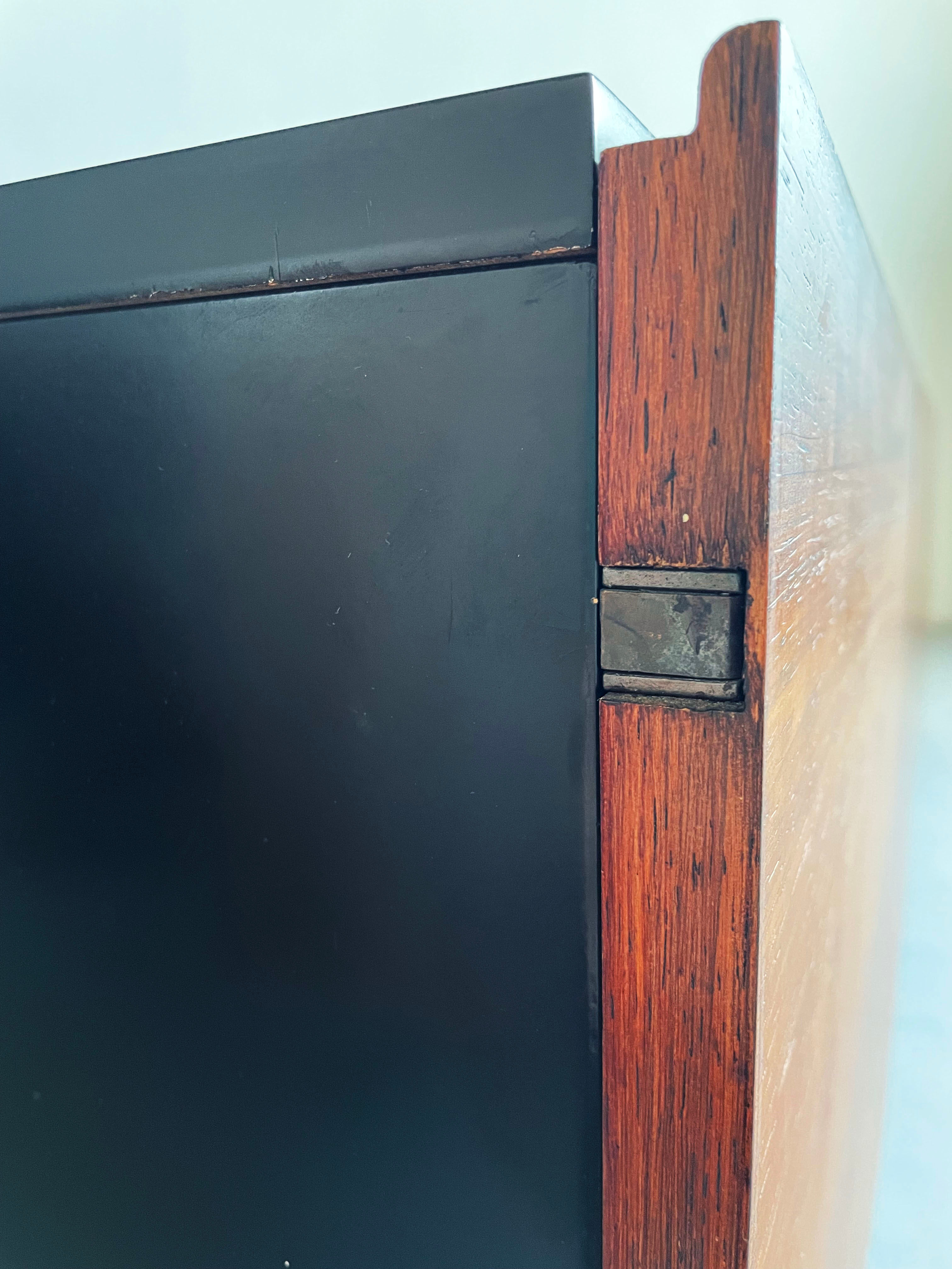 Mid century modern sideboard credenza brazilian rosewood veneer