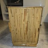 Vintage bamboo bedside table