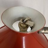 Lampe vintage 1960 bureau diabolo rouge cardinal - 45 cm
