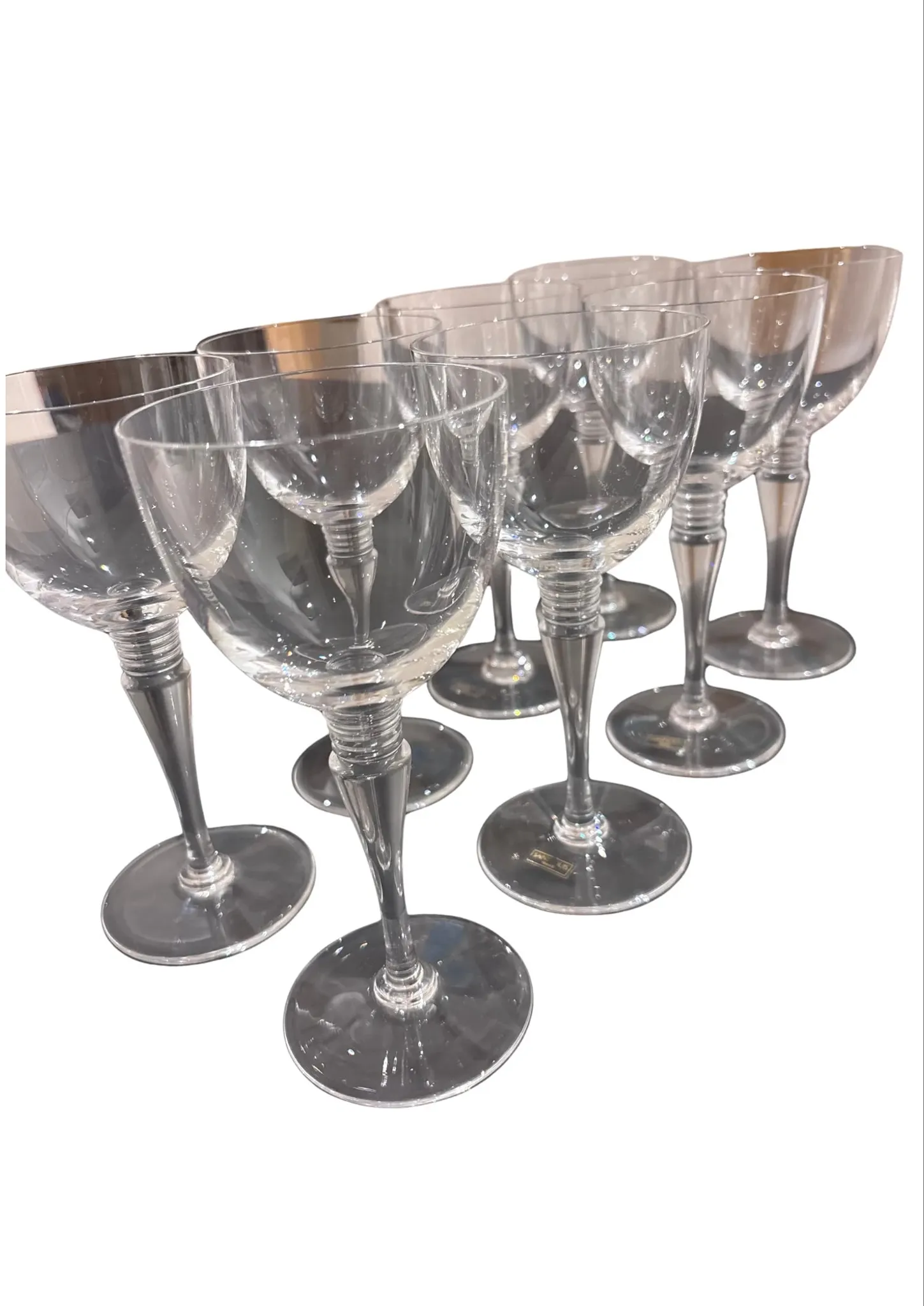 Set of 8 Saint-Louis “Grand Lieu” Crystal Red Wine Glasses – 17.5 cm