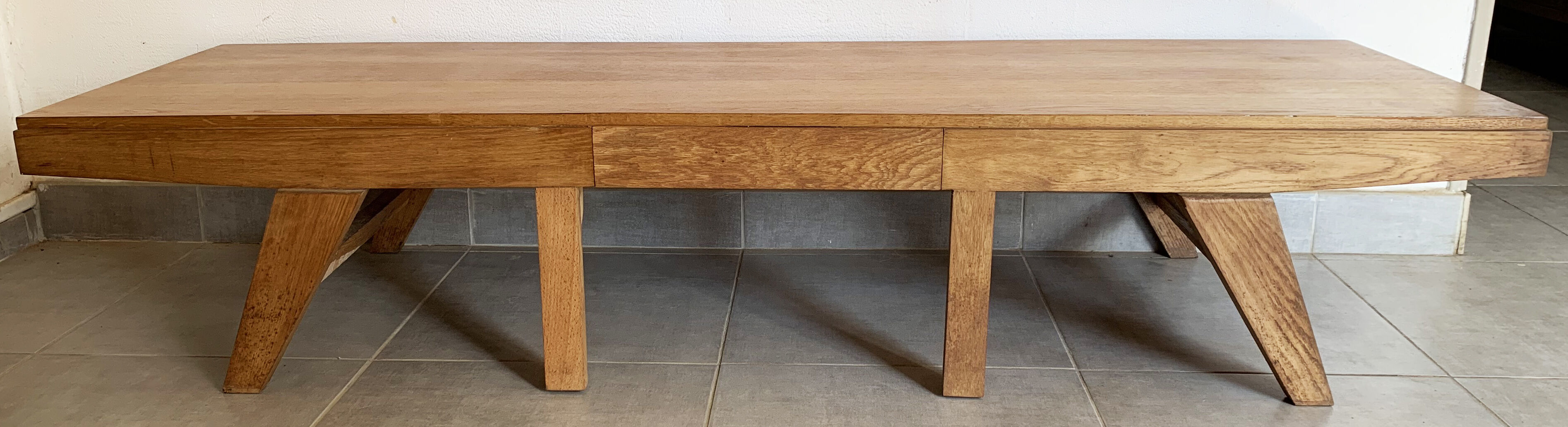 Vintage coffee table from the 60s in oak