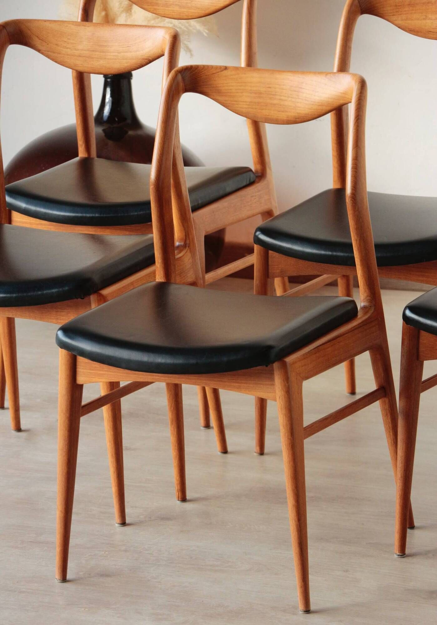 Set of 6 Vintage Scandinavian Teak Chairs – 1960s