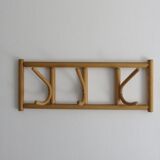 Curved wooden wall coat rack from the 70s-80s.