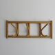 Curved wooden wall coat rack from the 70s-80s.
