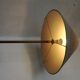 Wood and brass floor lamp
