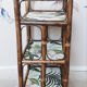 Restyled rattan shelf