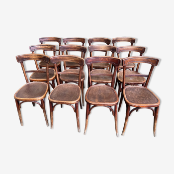 Suite de 12 chaises de bistrot par japy&freres