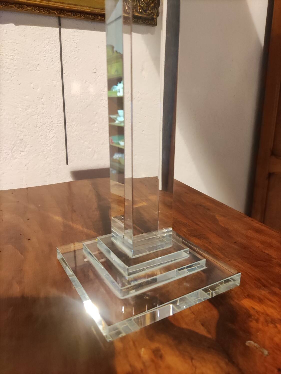 Large Crystal Candle Holder - Contemporary