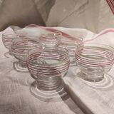 Ensemble de six verres français vintage à liqueur