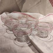 Ensemble de six verres français vintage à liqueur