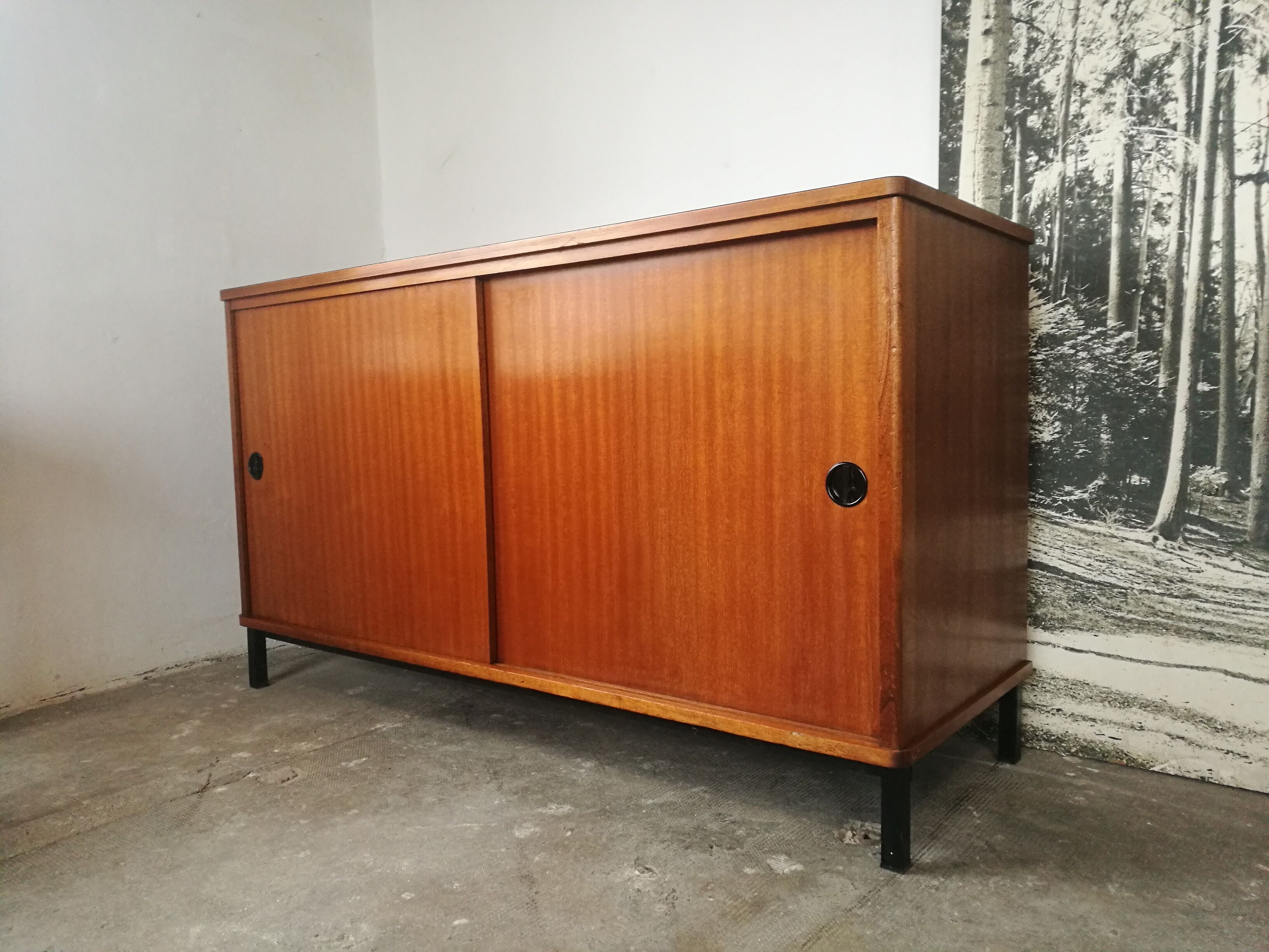 Vintage sideboard sliding doors