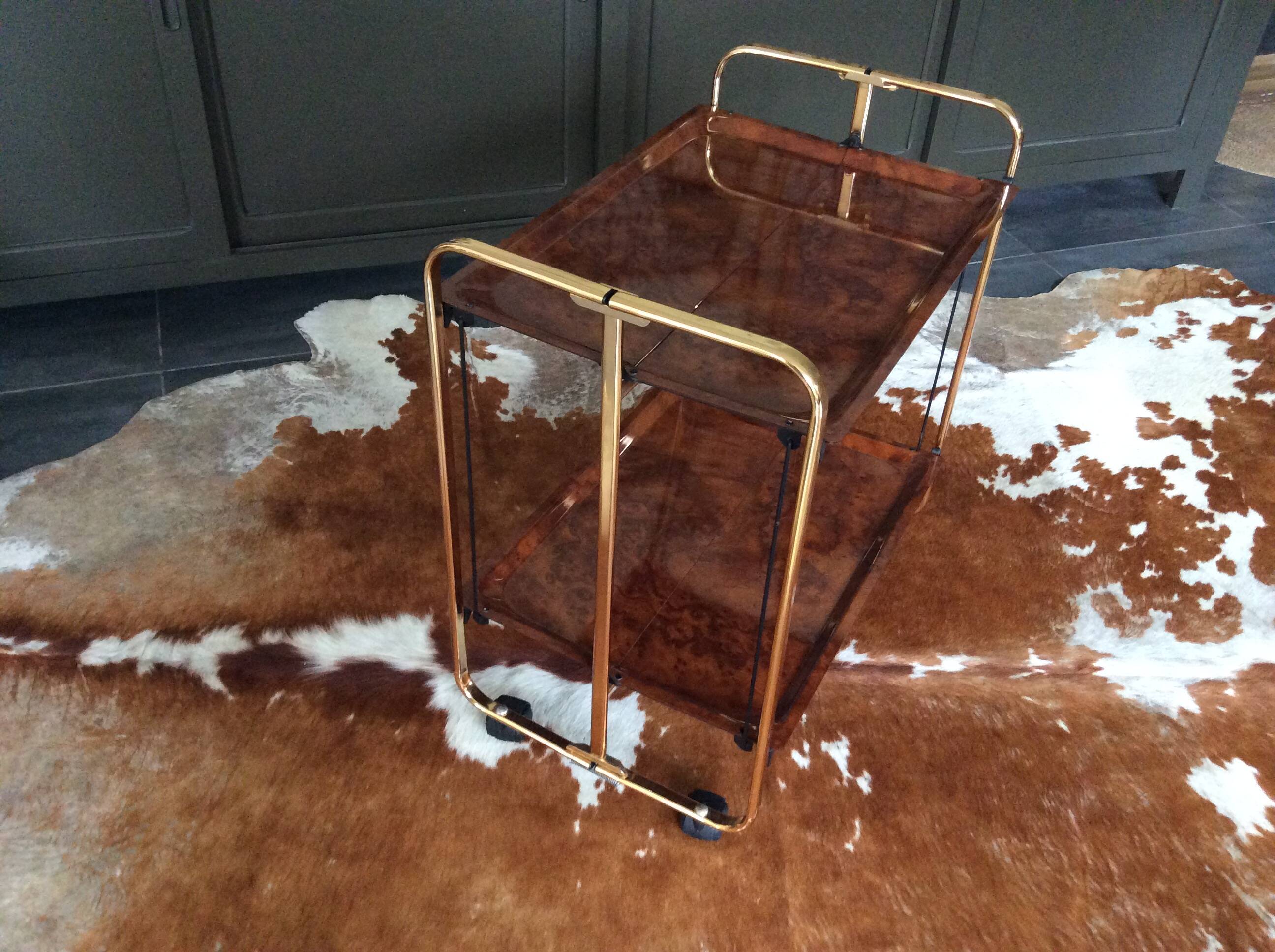 Folding rolling trolley