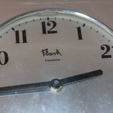 Flash brushed steel wall clock