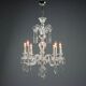 Antique Bohemian crystal chandelier with 8 lights, 20th century.
