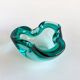 Turquoise Sommerso glass ashtray or decorative bowl from Murano