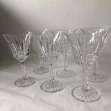 Suite of 6 former Baccarat crystal wine glasses