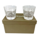 Christofle, box of 2 Eden Garden whisky glasses