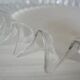 Set of 5 vintage pendants in serrated opaline 40s-50s / art deco / France