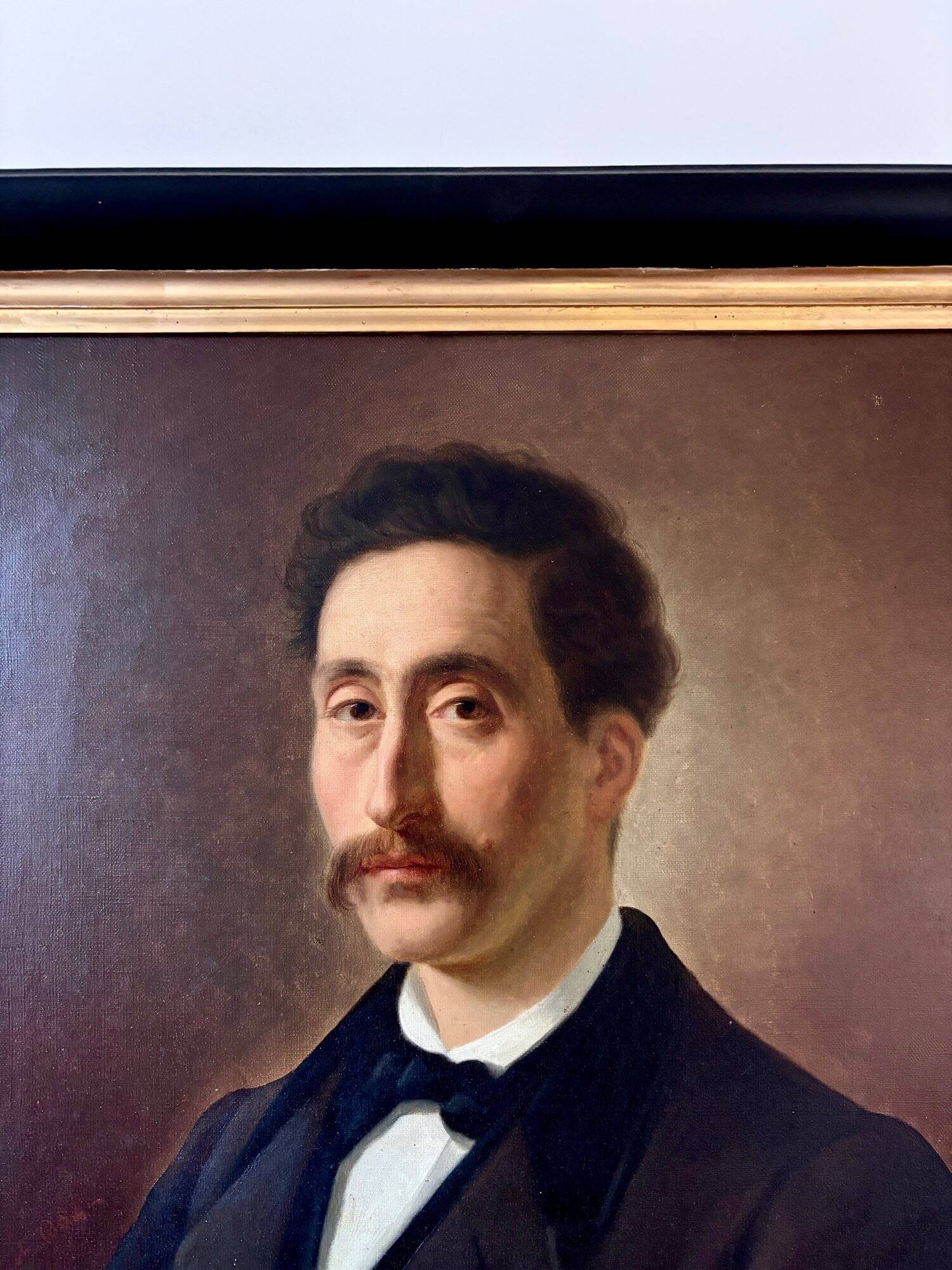 "Alphonse" - Portrait, oil painting on framed canvas - 1864, ☐ 76 x 65 cm