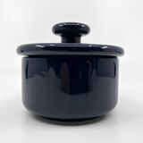 Midnight blue ceramic box/pot/tray • Sicart • Italy • Circa 60-70