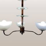 Chrome-plated brass chandelier, 1930s