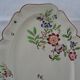 Oval dish Sarreguemines faience old flower decoration Strasbourg
