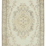 Handwoven anatolian beige carpet 174 cm x 294 cm