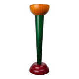 Postmodern yellow, green, red wooden chandelier Monokel by Ikea, 1980s.