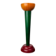 Postmodern yellow, green, red wooden chandelier Monokel by Ikea, 1980s.