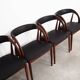 Ensemble de quatre chaises en teck, design danois, années 1970, Orte Mobelfabrik