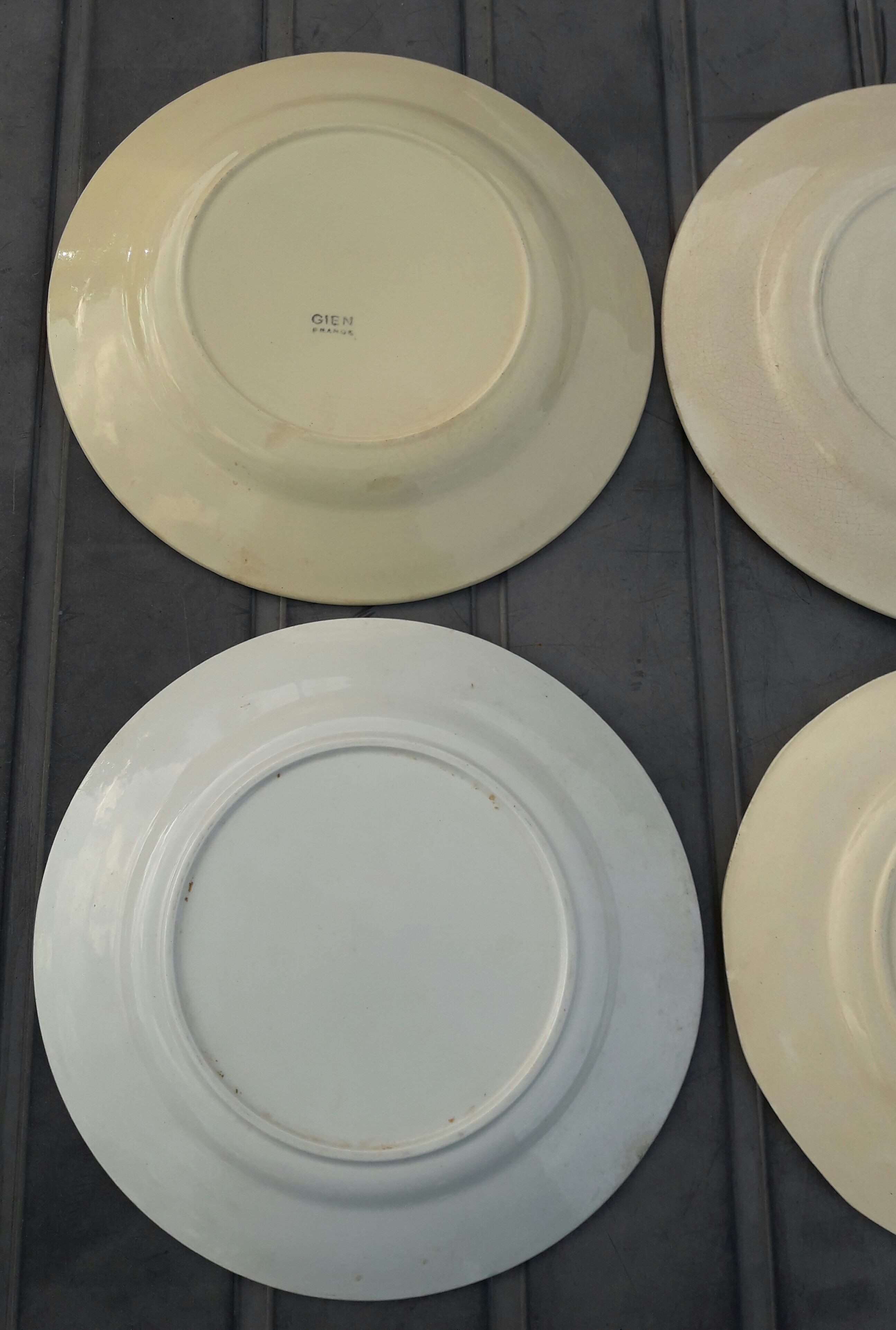 Set of 6 different flat plates
