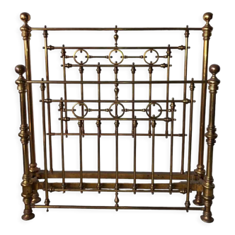 Early 20th century brass bed