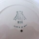 Set of 4 soup plates from the Gien factory, Nice model, in porcelain
