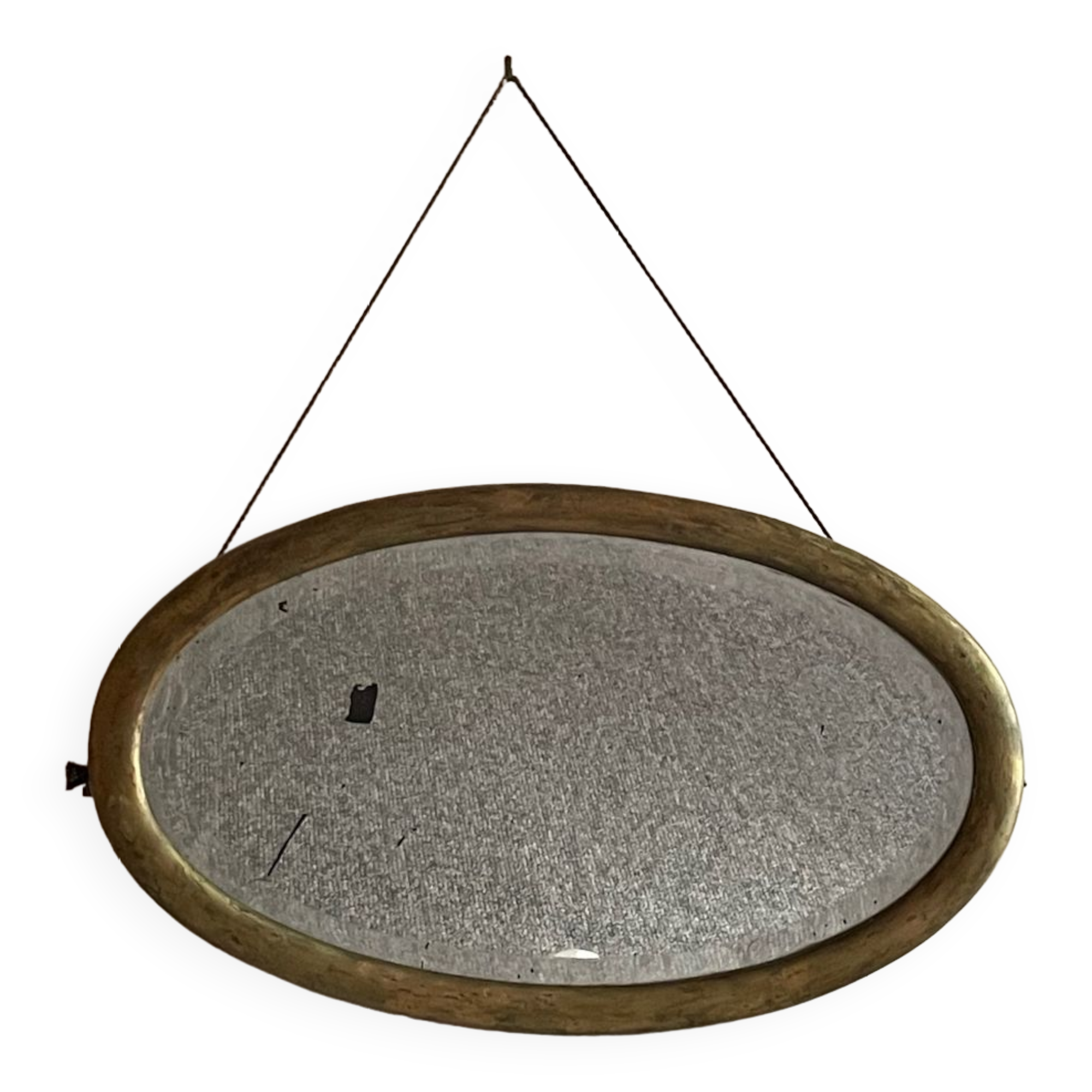 Art deco oval mirror