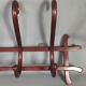 Curved wooden coat rack, 5 patères, Thonet label